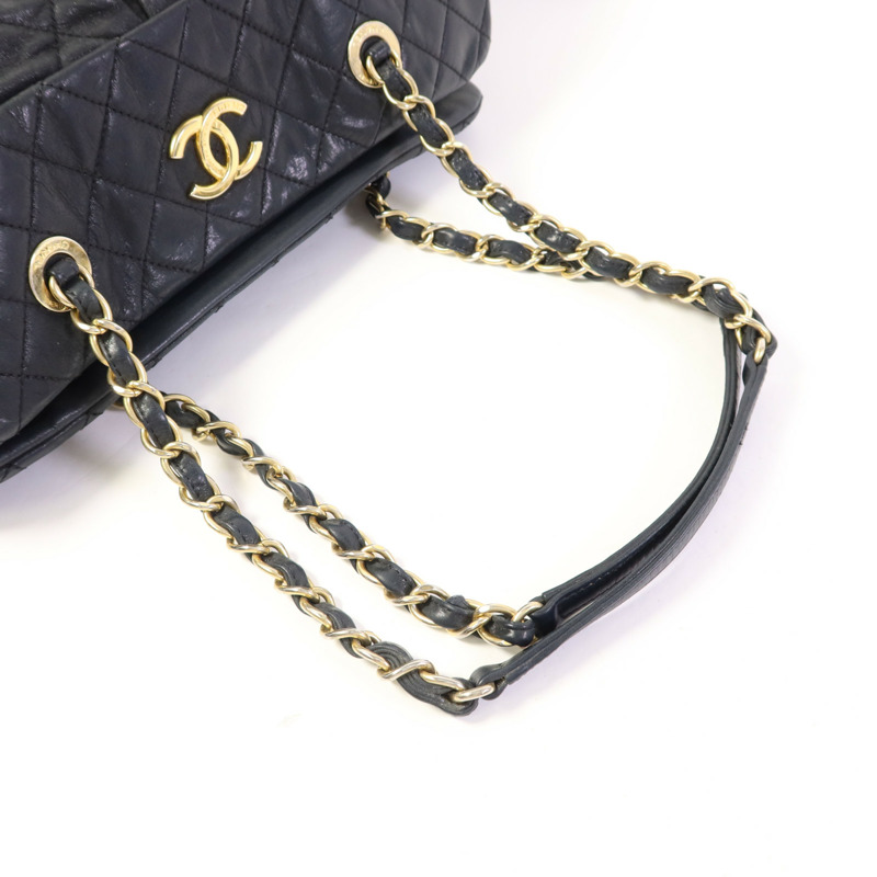 CHANEL 牛皮皮革Chain Shoulder Bag金扣鏈帶肩背袋-8