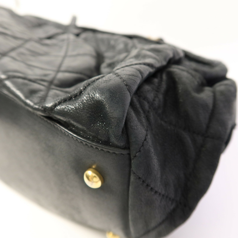 CHANEL 牛皮皮革Chain Shoulder Bag金扣鏈帶肩背袋-15