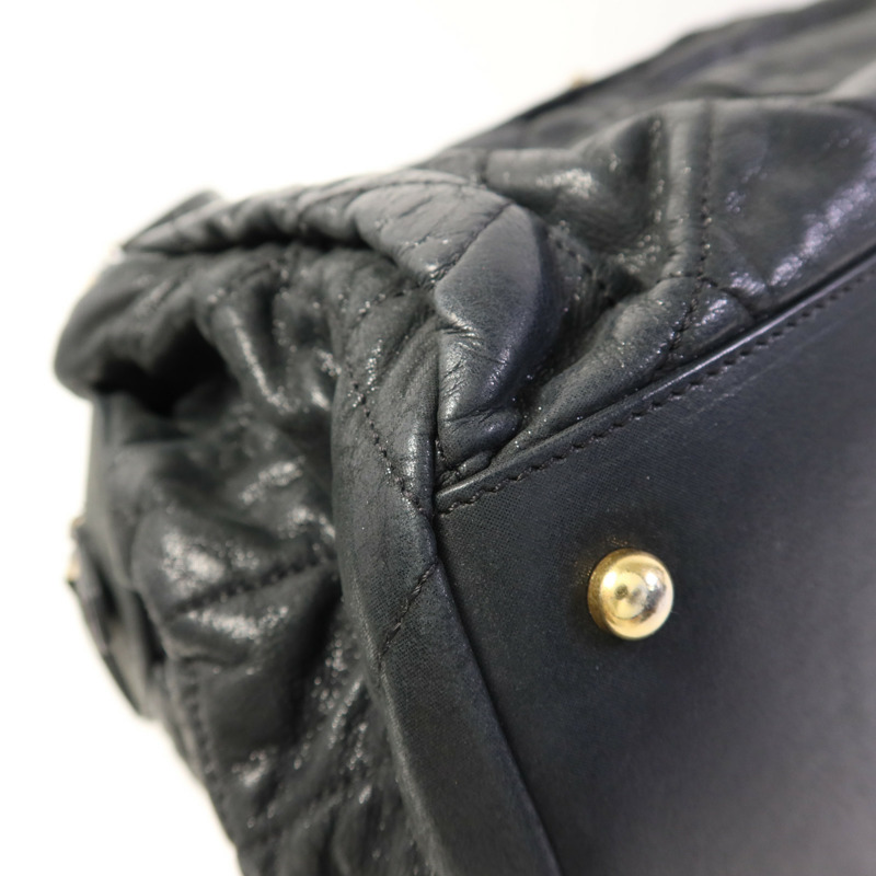 CHANEL 牛皮皮革Chain Shoulder Bag金扣鏈帶肩背袋-16