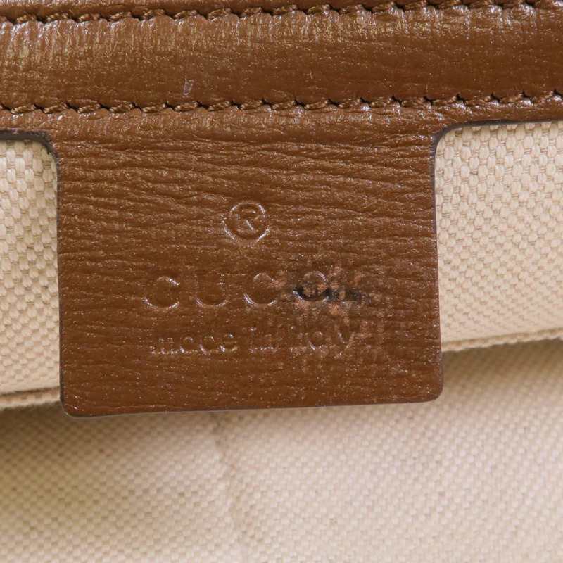 GUCCI 塗層帆布1955 Horsebit金扣手挽肩背兩用袋-13