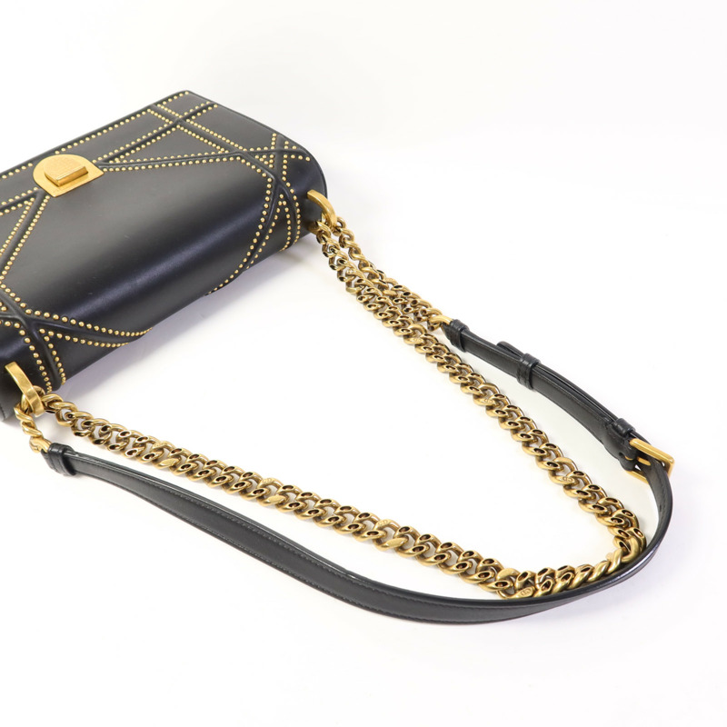 Dior 牛皮皮革Diorama Bag金扣鏈帶肩背袋-6