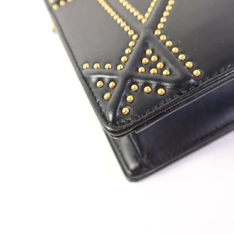 Dior 牛皮皮革Diorama Bag金扣鏈帶肩背袋-19