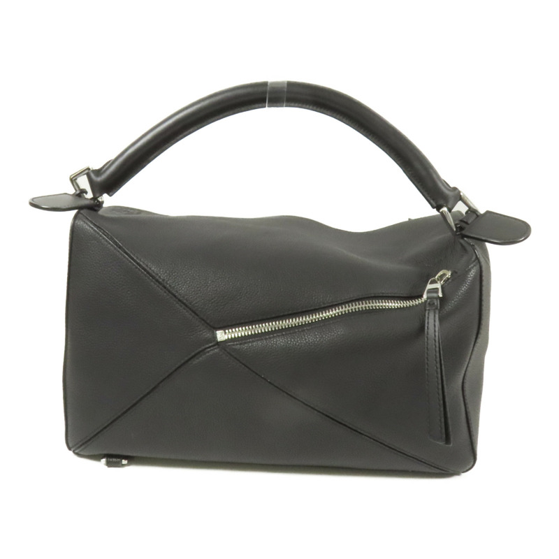 LOEWE 牛皮皮革Puzzle Bag銀扣手挽肩背兩用袋-2