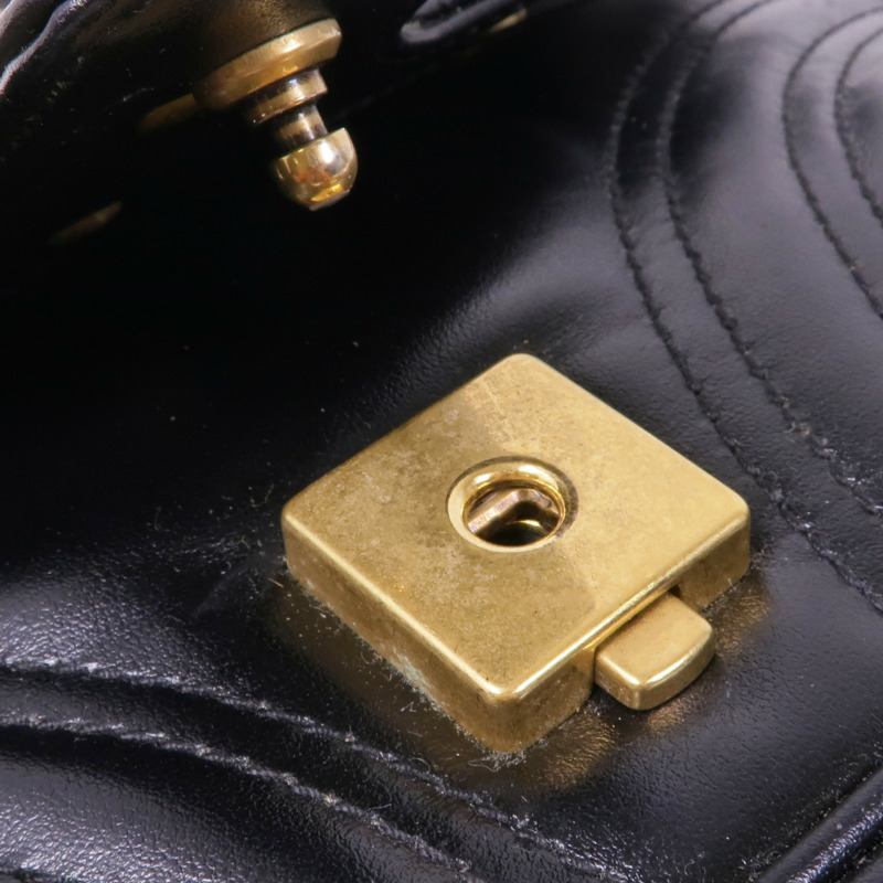 GUCCI 塗層帆布GG Supreme Interlocking金扣肩背袋-11