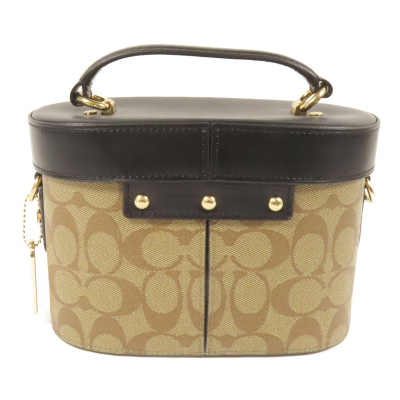 COACH 塗層帆布Shoulder Bag金扣手挽肩背兩用袋-1