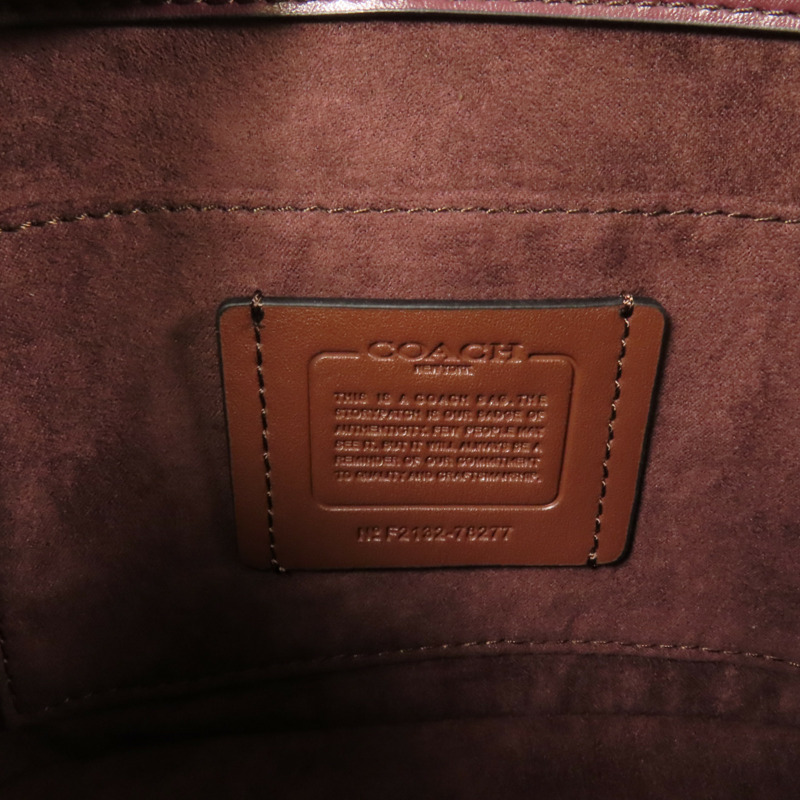 COACH 塗層帆布Shoulder Bag金扣手挽肩背兩用袋-14
