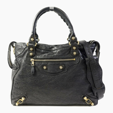 BALENCIAGA 牛皮皮革Giant Velo金扣手挽肩背兩用袋