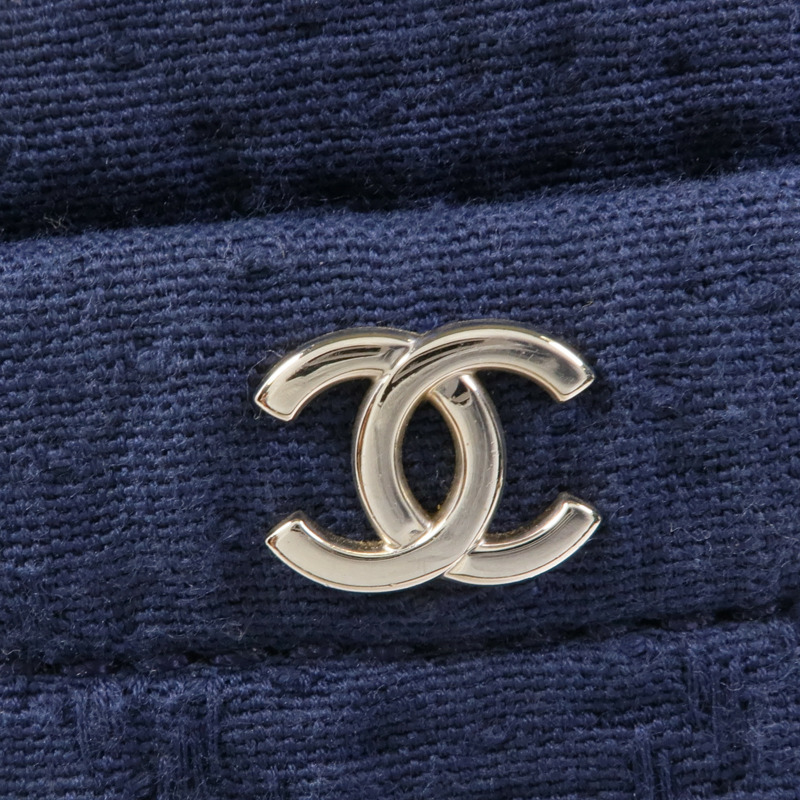 CHANEL 帆布Chain Shoulder銀扣鏈帶肩背袋-9
