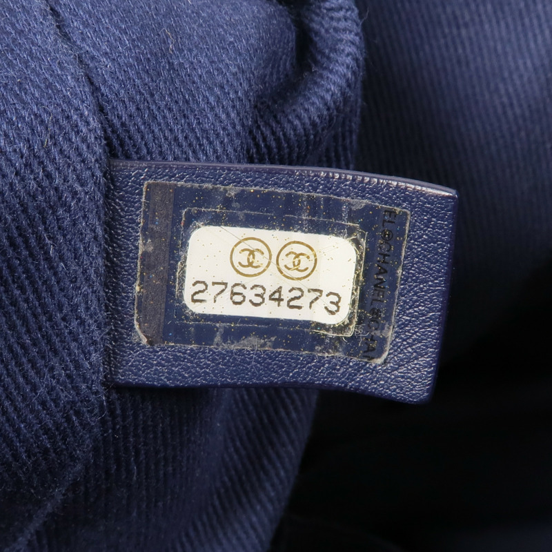 CHANEL 帆布Chain Shoulder銀扣鏈帶肩背袋-14