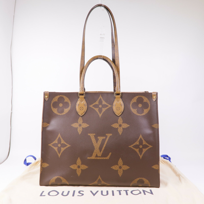 LOUIS VUITTON Monogram Giant On The Go GM金扣手挽肩背兩用袋-10