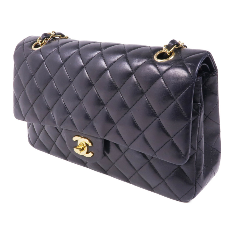 CHANEL 羊皮皮革Classic 25金扣手挽肩背兩用袋-2