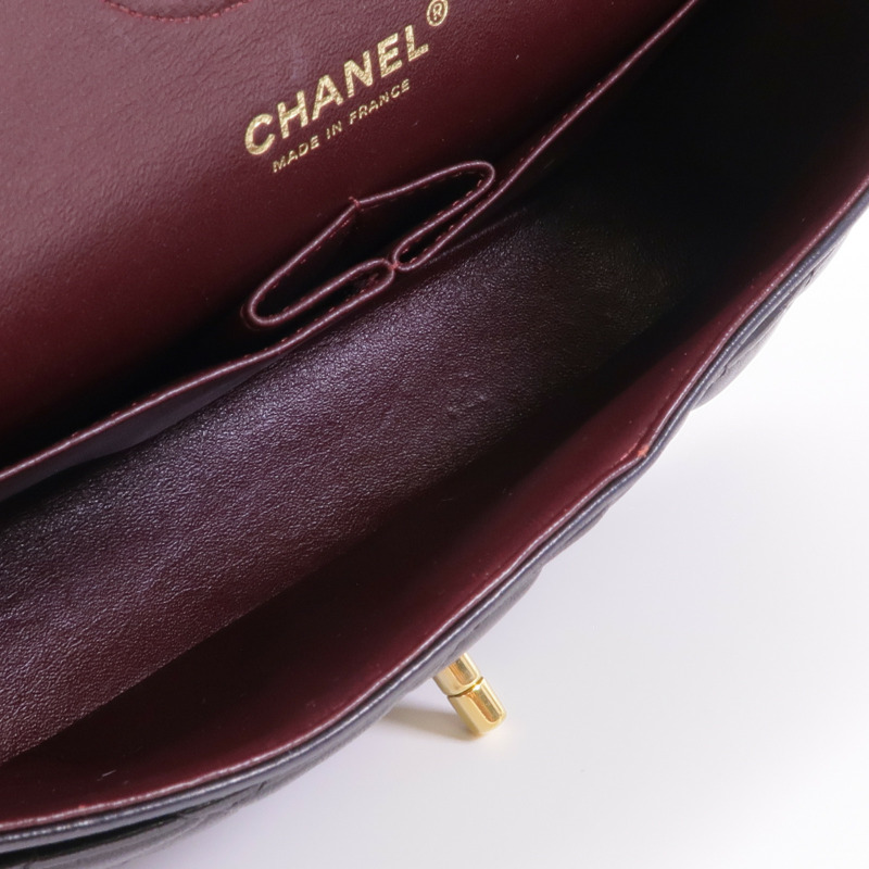 CHANEL 羊皮皮革Classic 25金扣手挽肩背兩用袋-14