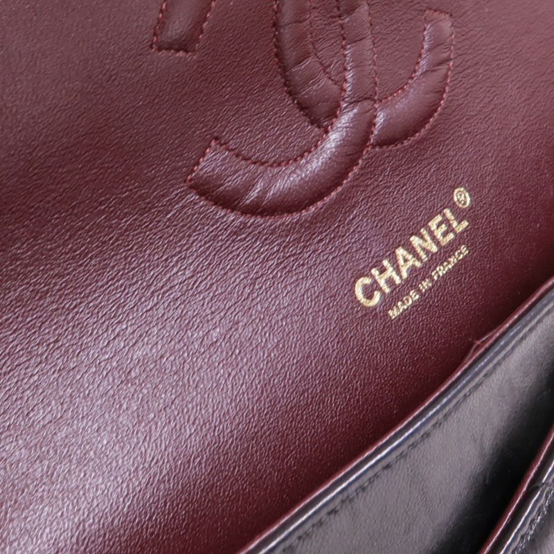 CHANEL 羊皮皮革Classic 25金扣手挽肩背兩用袋-19