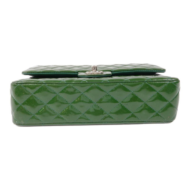CHANEL 漆皮皮革Classic 25銀扣手挽肩背兩用袋-3