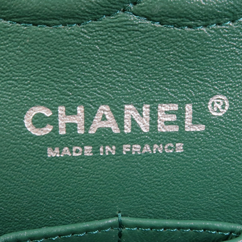 CHANEL 漆皮皮革Classic 25銀扣手挽肩背兩用袋-14