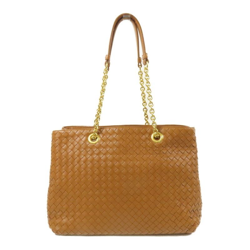 BOTTEGA VENETA 羊皮皮革Chain Shoulder金扣肩背袋-0