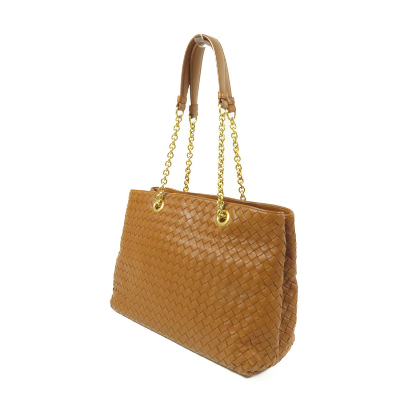 BOTTEGA VENETA 羊皮皮革Chain Shoulder金扣肩背袋-2