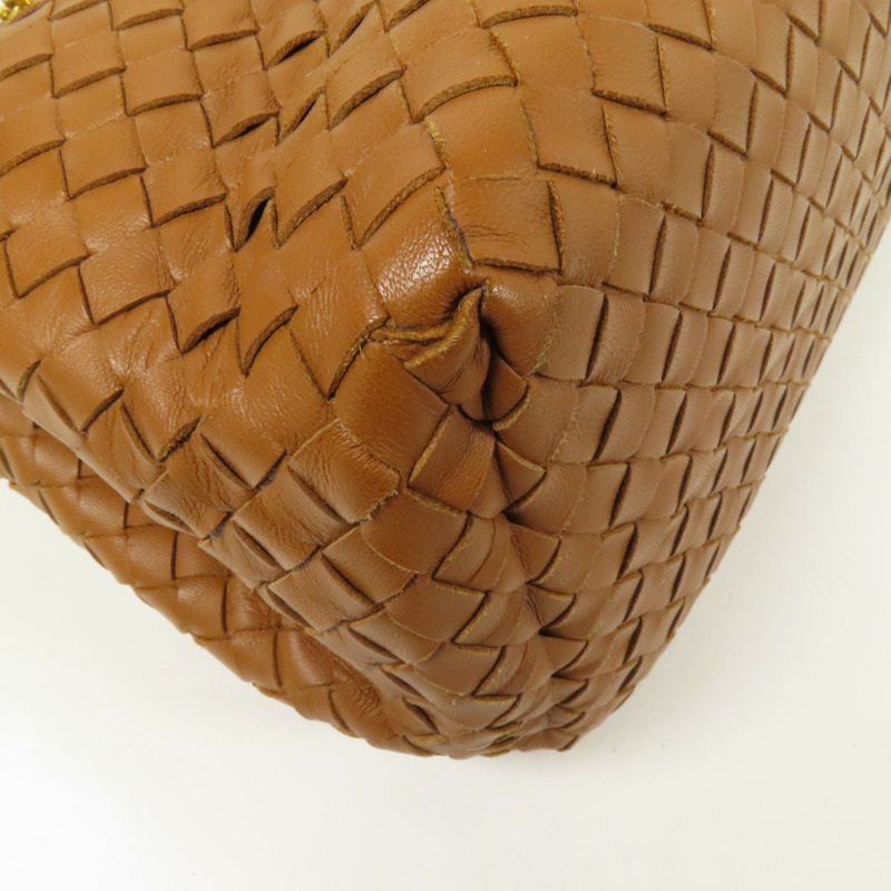 BOTTEGA VENETA 羊皮皮革Chain Shoulder金扣肩背袋-6