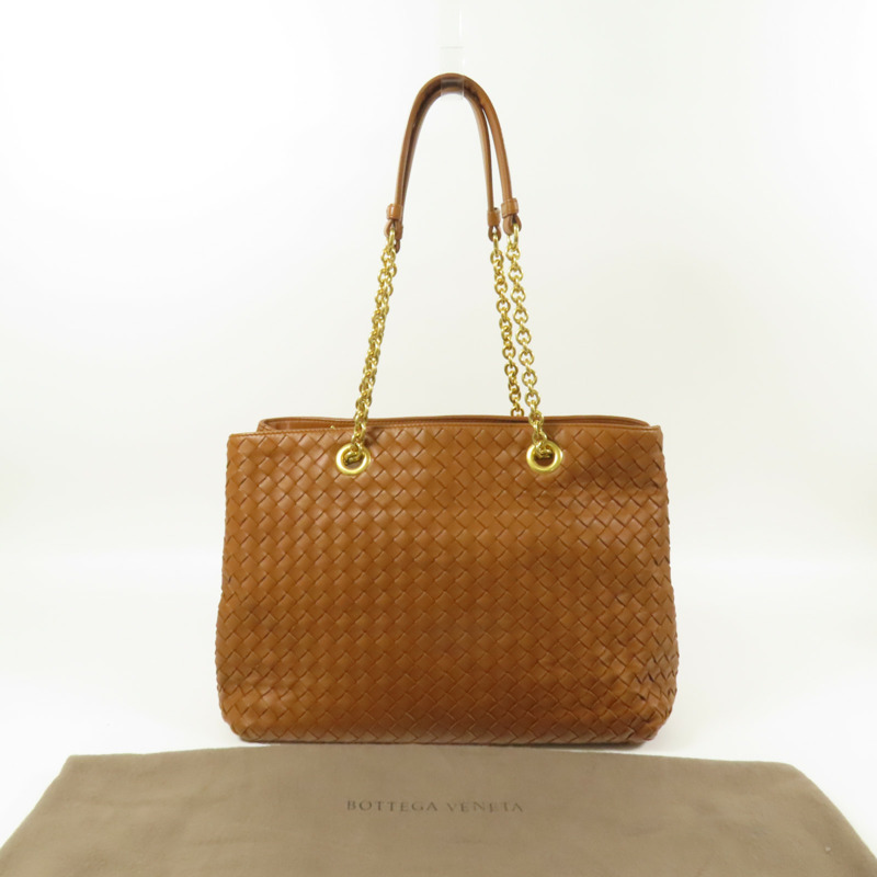 BOTTEGA VENETA 羊皮皮革Chain Shoulder金扣肩背袋-13