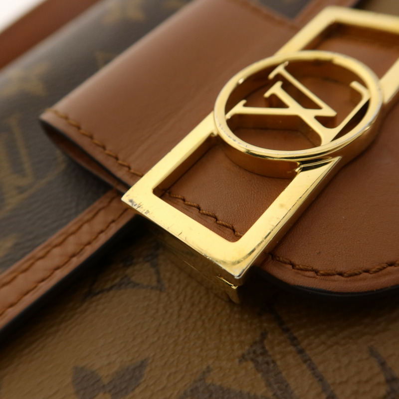LOUIS VUITTON Monogram Reverse Mini Dauphine金扣肩背袋-11
