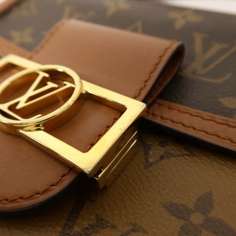 LOUIS VUITTON Monogram Reverse Mini Dauphine金扣肩背袋-12
