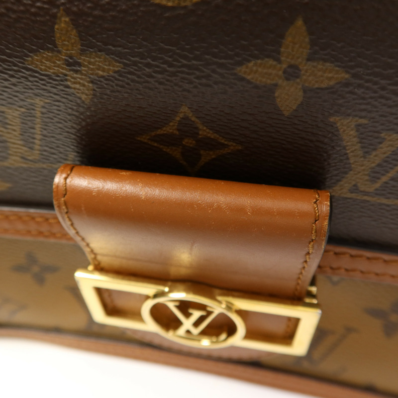 LOUIS VUITTON Monogram Reverse Mini Dauphine金扣肩背袋-18