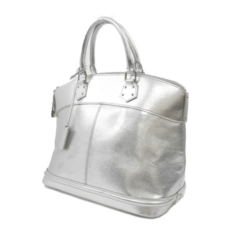 LOUIS VUITTON 皮革Lockit PM銀扣手挽袋-1