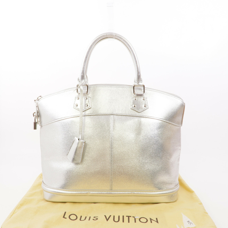 LOUIS VUITTON 皮革Lockit PM銀扣手挽袋-21