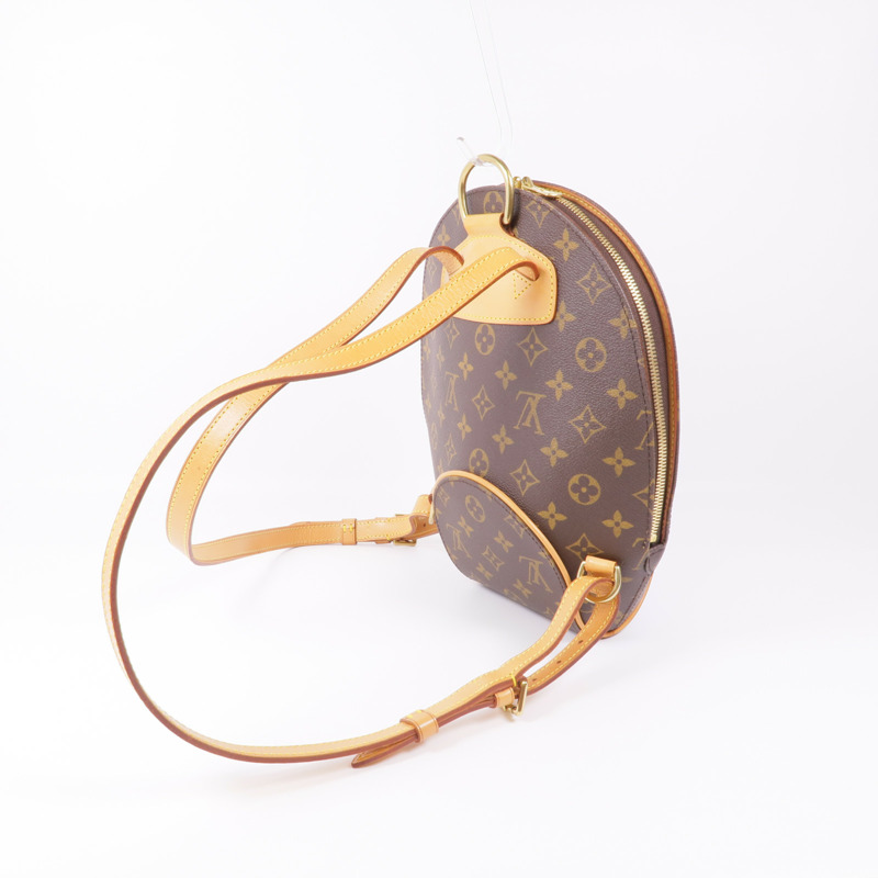 LOUIS VUITTON Monogram Ellipse Sac A Dos Backpack金扣背包棕色-4
