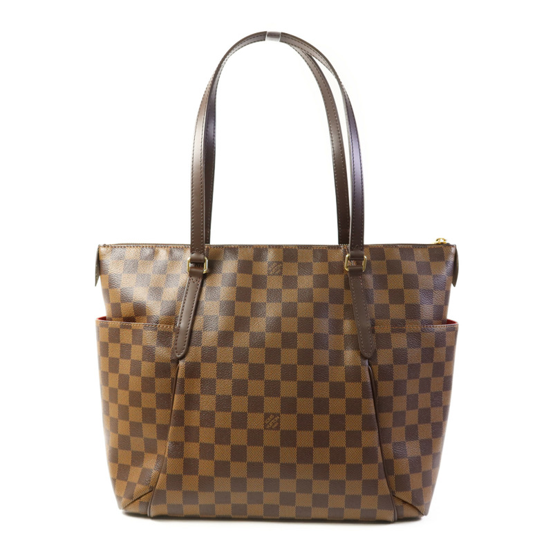 LOUIS VUITTON Damier Ebene Totally MM金扣肩背袋-0
