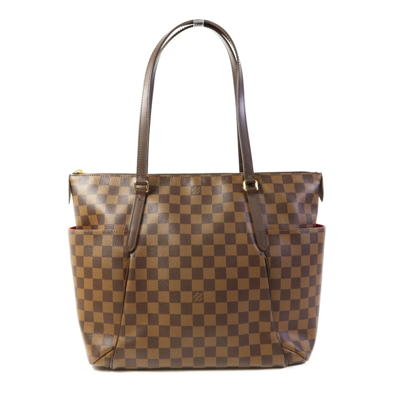 LOUIS VUITTON Damier Ebene Totally MM金扣肩背袋-1