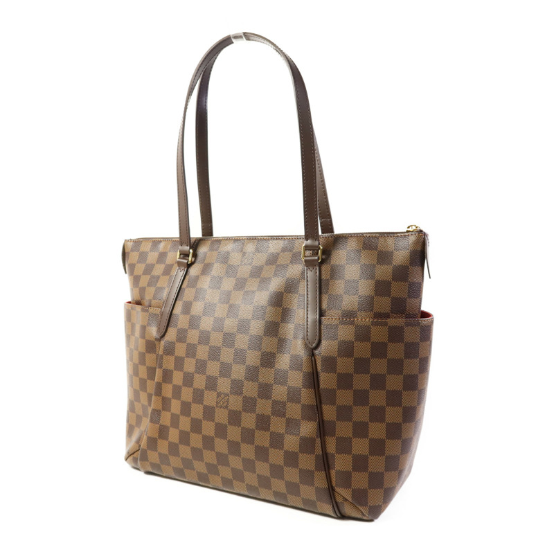 LOUIS VUITTON Damier Ebene Totally MM金扣肩背袋-2