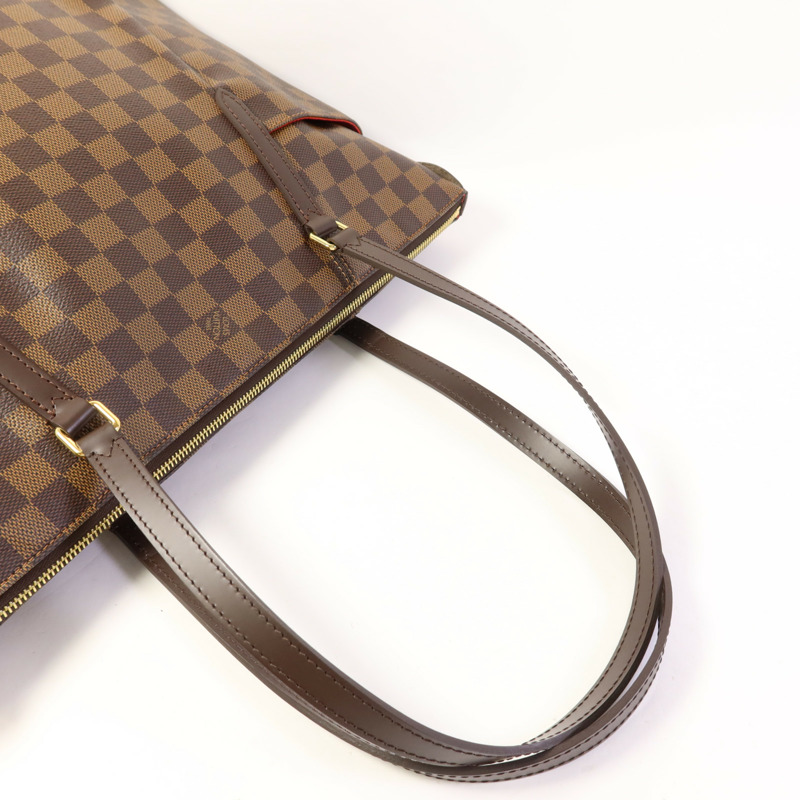 LOUIS VUITTON Damier Ebene Totally MM金扣肩背袋-7