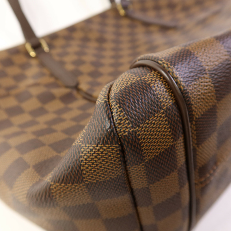LOUIS VUITTON Damier Ebene Totally MM金扣肩背袋-11