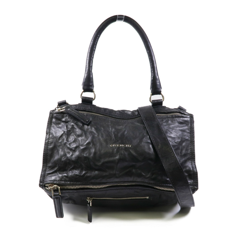 GIVENCHY 牛皮皮革Pandora Medium銀扣手挽肩背兩用袋-0