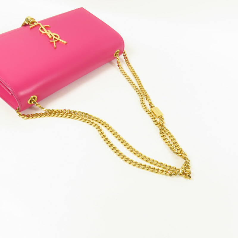 SAINT LAURENT 牛皮皮革Kate金扣鏈帶肩背袋-4