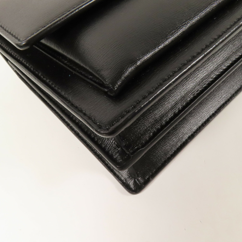 SAINT LAURENT 牛皮皮革Sunset Medium銀扣鏈帶肩背袋-4
