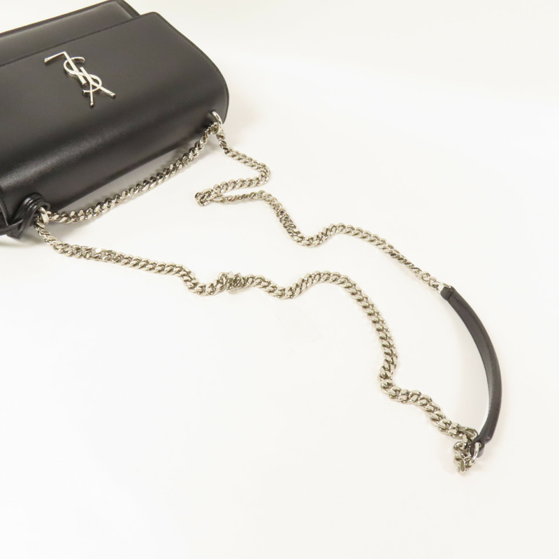 SAINT LAURENT 牛皮皮革Sunset Medium銀扣鏈帶肩背袋-8