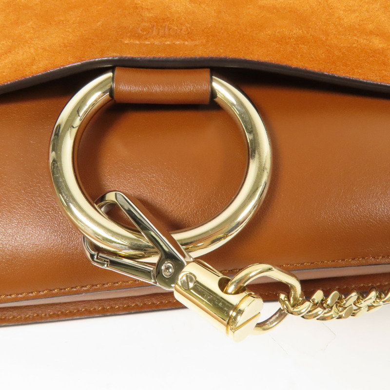 Chloe 牛皮皮革Shoulder Bag金扣肩背袋-9