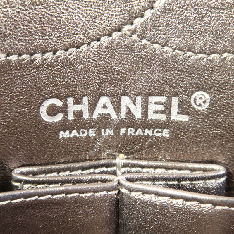 CHANEL 牛皮皮革2.55銀扣鏈帶肩背袋-5
