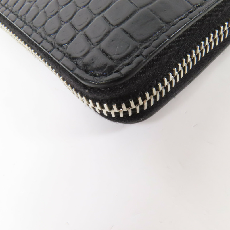 SAINT LAURENT 牛皮皮革Embossed Wallet銀扣錢包-4