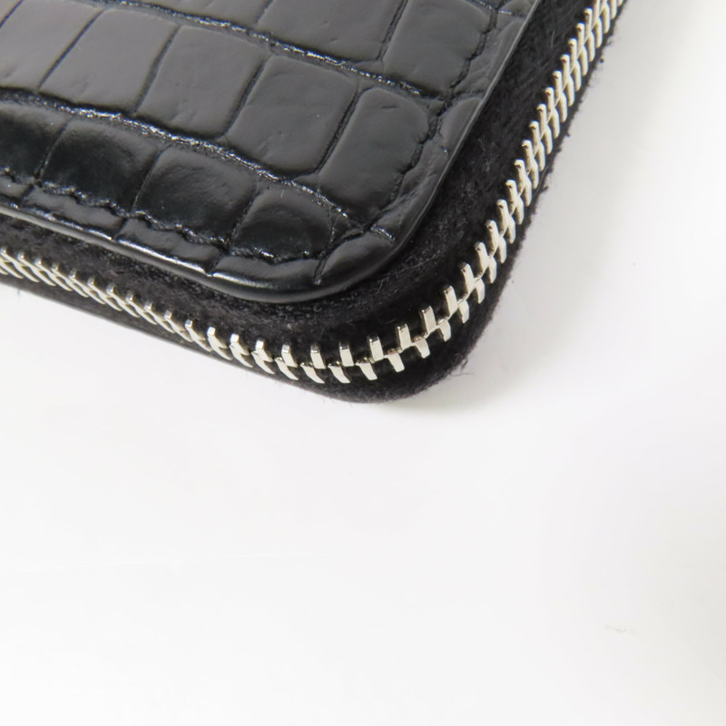 SAINT LAURENT 牛皮皮革Embossed Wallet銀扣錢包-7