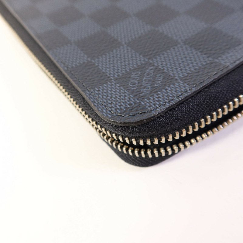LOUIS VUITTON Damier Graphite Zipper Wallet Vertical銀扣長錢包-13