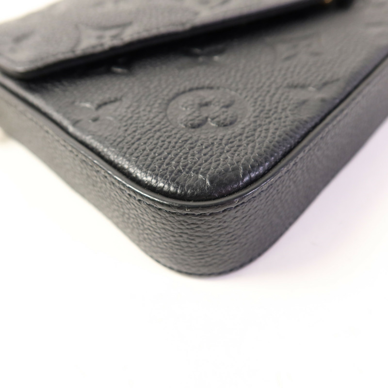 LOUIS VUITTON Monogram Empreinte Felicie Pochette金扣肩背袋-17