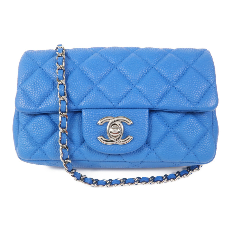 CHANEL 牛皮皮革Shoulder Bag銀扣肩背袋-0
