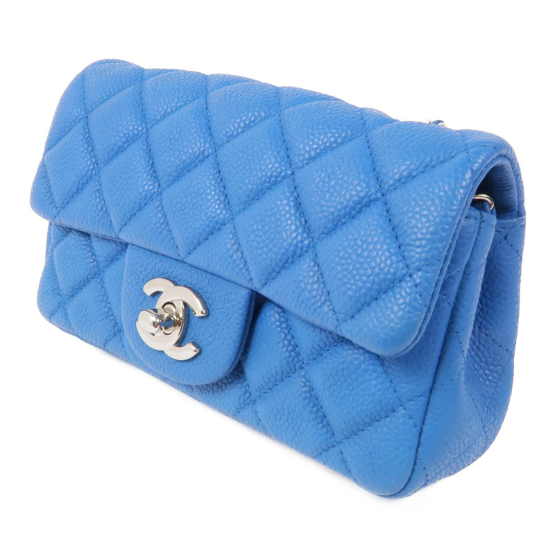 CHANEL 牛皮皮革Shoulder Bag銀扣肩背袋-2