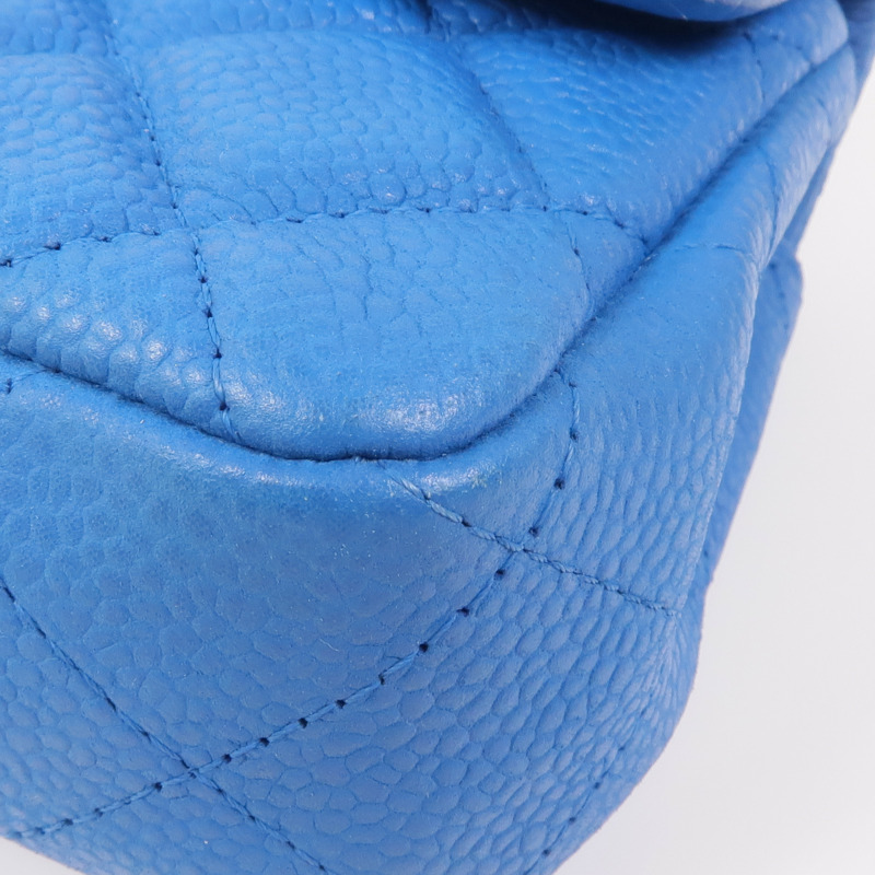 CHANEL 牛皮皮革Shoulder Bag銀扣肩背袋-5