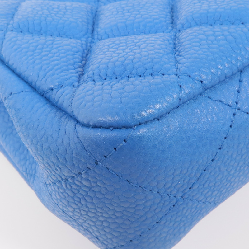 CHANEL 牛皮皮革Shoulder Bag銀扣肩背袋-8
