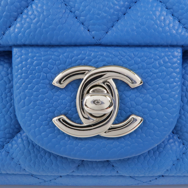 CHANEL 牛皮皮革Shoulder Bag銀扣肩背袋-9