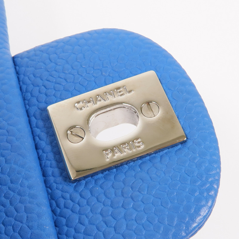 CHANEL 牛皮皮革Shoulder Bag銀扣肩背袋-11